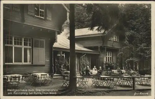 Ruhla Waldgasthaus zum Dreiherrenstein am Rennsteig Kat. Ruhla