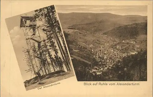 Ruhla Blick vom Alexanderturm Kat. Ruhla