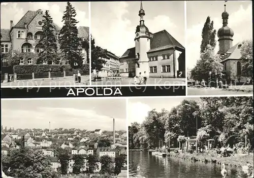 Apolda Carolinenhaus Martinskirche Lohteich Kat. Apolda