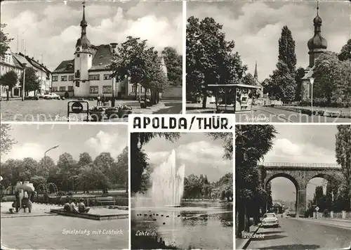 Apolda Kantplatz Viadukt Lohteich Rathaus Kat. Apolda