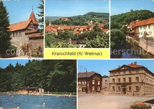 Kranichfeld Niederburg Oberschloss Schwimmbad Kat. Kranichfeld