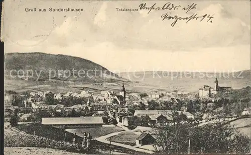 Sondershausen Thueringen Panorama Kat. Sondershausen