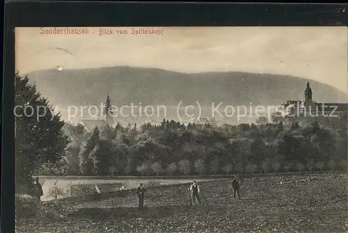 Sondershausen Thueringen Blick vom Spittelkopf Kat. Sondershausen