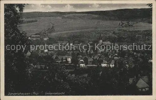 Sondershausen Thueringen Panorama total Kat. Sondershausen