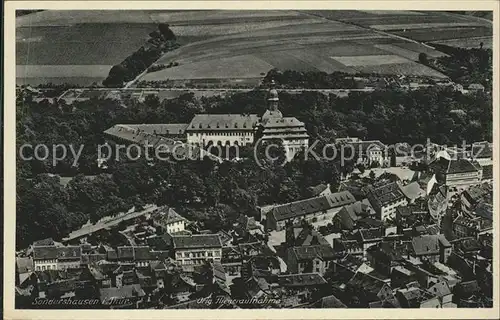 Sondershausen Thueringen Fliegeraufnahme Panorama mit Erholungsheim Deutsche Arbeiterfront Kat. Sondershausen