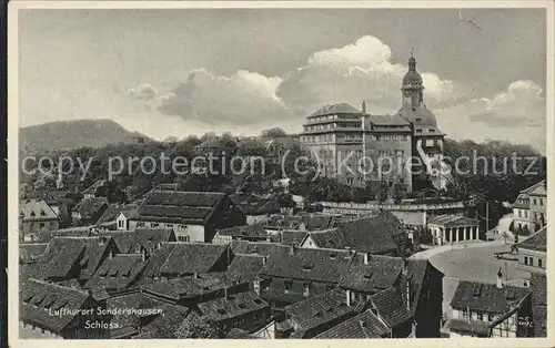 Sondershausen Thueringen Panorama mit Schloss Kat. Sondershausen