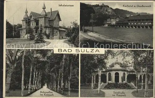 Bad Sulza Inhalatorium Kurhotel Gradierwerke Kurpark Birkenallee Trinkhalle Kat. Bad Sulza