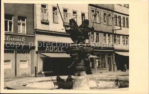 Bad Langensalza Marktplatz mit Brunnen Kat. Bad Langensalza