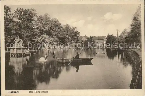 Eisenach Thueringen Bootspartie am Prinzenteich Kat. Eisenach
