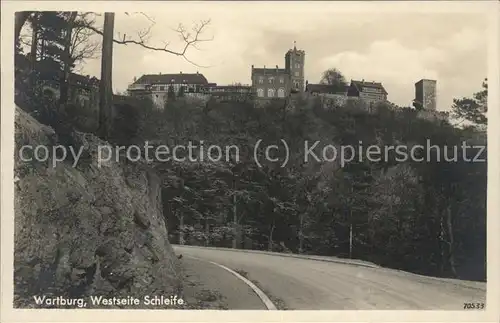 Eisenach Thueringen Wartburg Westseite Schleife Kat. Eisenach