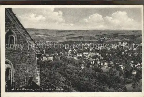 Eisenach Thueringen Blick von der Wartburg Kat. Eisenach