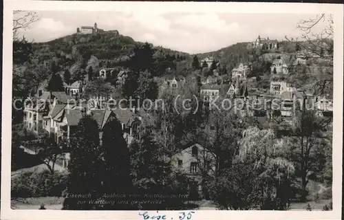 Eisenach Thueringen Blick vom Kurhaus zur Wartburg Kat. Eisenach