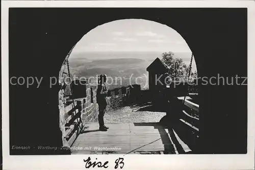 Eisenach Thueringen Wartburg Zugbruecke mit Wachtposten Kat. Eisenach