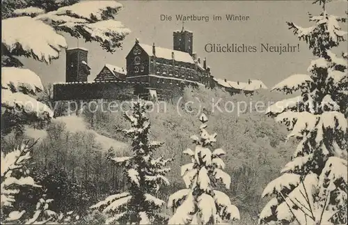 Eisenach Thueringen Die Wartburg im Winter Kat. Eisenach