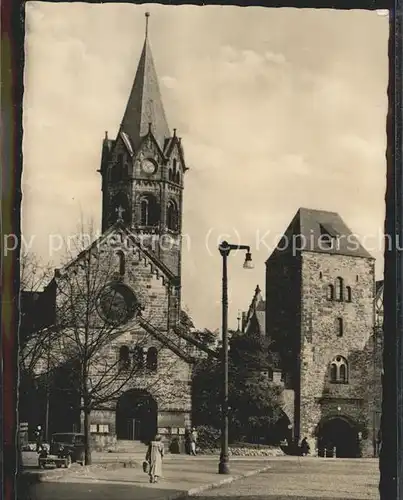 Eisenach Thueringen Nikolaikirche und Turm Kat. Eisenach