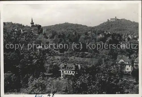 Eisenach Thueringen Blick auf Annenhoehe und Wartburg Kat. Eisenach