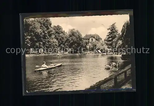 Eisenach Thueringen Bootspartie am Prinzenteich Kat. Eisenach