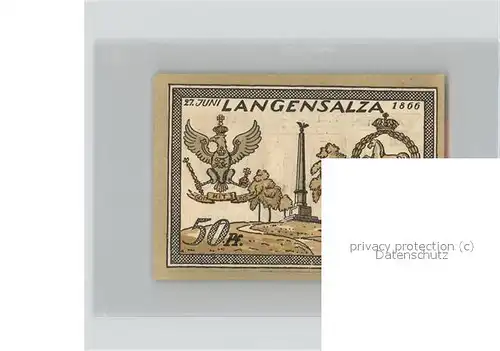 Bad Langensalza 50 Pfennig Schein Kat. Bad Langensalza