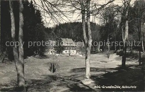 Hohnstein Saechsische Schweiz HOG Grundmuehle Kat. Hohnstein