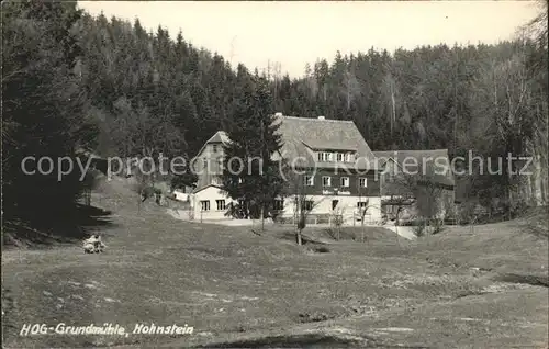 Hohnstein Saechsische Schweiz HOG Grundmuehle Kat. Hohnstein