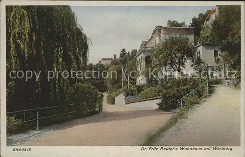 Eisenach Thueringen Reuter Villa mit Wartburg Kat. Eisenach