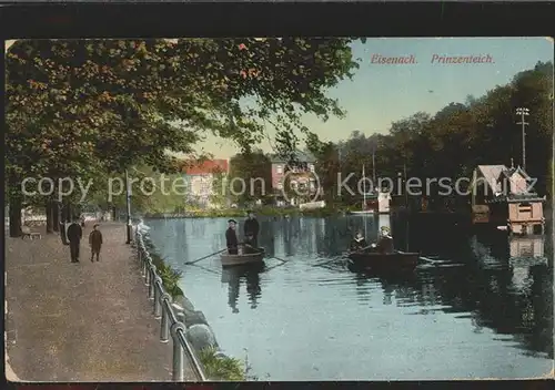 Eisenach Thueringen Bootspartie Prinzenteich Feldpost Kat. Eisenach