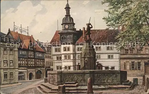Eisenach Thueringen Marktplatz Brunnen Kat. Eisenach