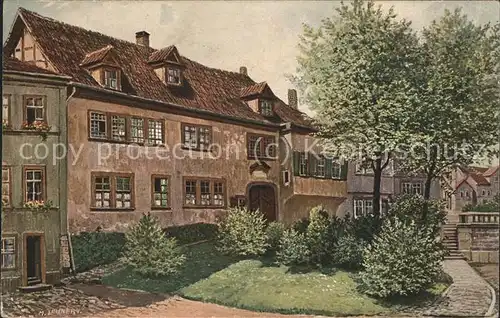 Eisenach Thueringen Bach Haus Aquarell Kat. Eisenach