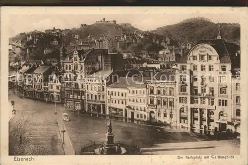 Eisenach Thueringen Karlsplatz mit Wartburgblick Kat. Eisenach