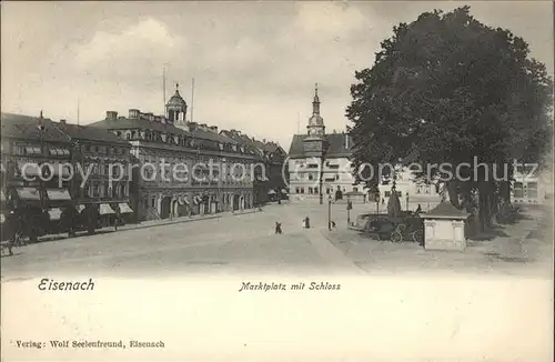 Eisenach Thueringen Marktplatz mit Schloss Kat. Eisenach