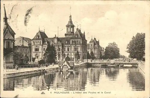 hw14945 Mulhouse Muehlhausen Hotel des Postes
Canal Kategorie. Mulhouse Alte Ansichtskarten