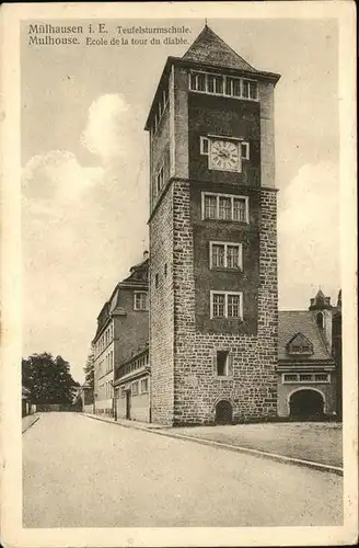 hw14968 Mulhouse Muehlhausen Teufelsturmschule Kategorie. Mulhouse Alte Ansichtskarten