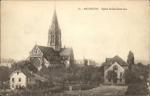 hw15324 Mulhouse Muehlhausen Eglise Sainte Germaine Kategorie. Mulhouse Alte Ansichtskarten