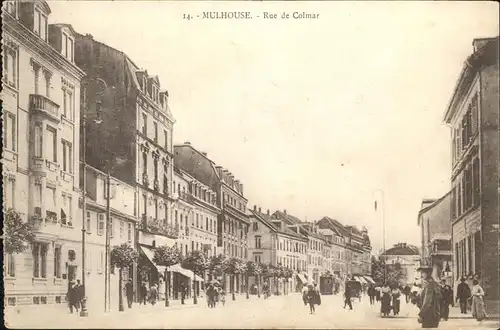 hw15327 Mulhouse Muehlhausen Rue de Colmar Kategorie. Mulhouse Alte Ansichtskarten