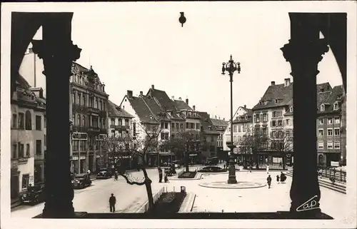 kk12490 Mulhouse Muehlhausen Place de la Reunion vue de l Hotel de Ville Kategorie. Mulhouse Alte Ansichtskarten