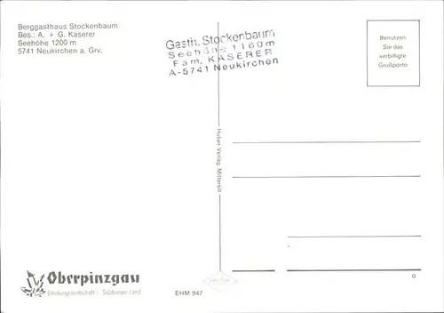 Neukirchen Grossvenediger Berggasthaus Stockenbaum Alpenpanorama Kat. Neukirchen am Grossvenediger