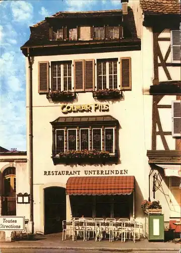 Colmar Haut Rhin Elsass Restaurant Unterlinden Kat. Colmar