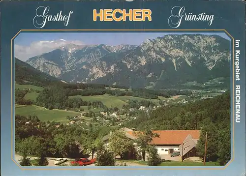 Reichenau Rax Gasthof Hecher Alpenpanorama Kat. Reichenau an der Rax