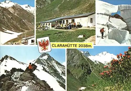 Praegraten Grossvenediger Clarahuette Bergsteiger Alpenblumen Roethspitze Hohe Tauern Wappen Kat. Praegraten am Grossvenediger