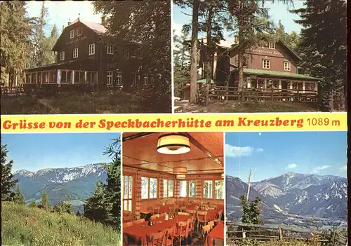 Breitenstein Niederoesterreich Speckbacher Huette Blick auf Rax Schneeberg und Semmering Noerdliche Kalkalpen Kat. Breitenstein