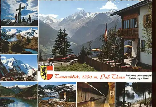 Mittersill Oberpinzgau Restaurant Tauernblick Pass Thurn Kitzsteinhorn Tauernkraftwerke Grossglockner Zell am See Weisssee Felbertauerntunnel Krimmler Wasserfaelle Wappen Kat. Mittersill