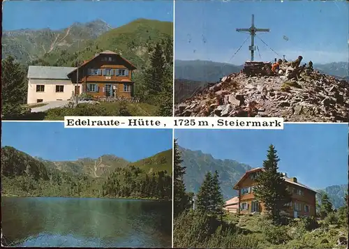 Hohentauern Edelraute Huette Boesensteingruppe Rottenmanner Tauern Gipfelkreuz Bergsee Kat. Hohentauern