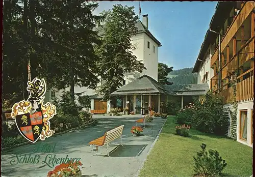 Kitzbuehel Tirol Hotel Schloss Lebenberg Wappen Kat. Kitzbuehel