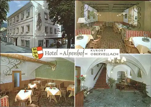Obervellach Kaernten Hotel Alpenhof Wappen Kurort Kat. Obervellach