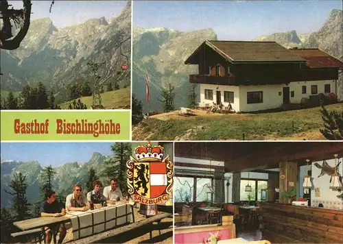 Werfenweng Gasthof Bischlinghoehe Wappen Sessellift Alpenpanorama Kat. Werfenweng