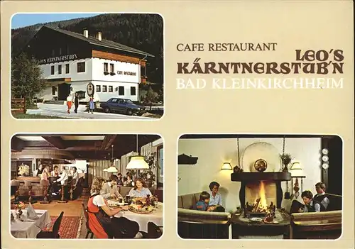Bad Kleinkirchheim Kaernten Cafe Restaurant Leo s Kaerntnerstuben Kaminecke Kat. Bad Kleinkirchheim