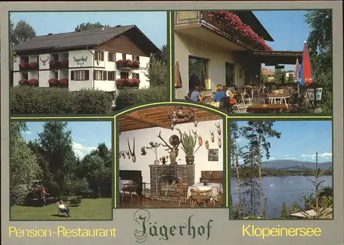 St Kanzian Klopeiner See Pension Restaurant Jaegerhof Jagdtrophaeen Kat. St. Kanzian am Klopeiner See
