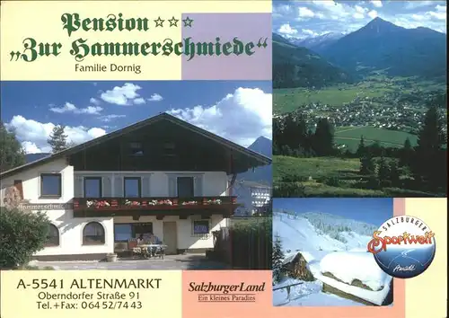 Altenmarkt Pongau Pension "Zur Hammerschmiede" Alpenpanorama Kat. Altenmarkt im Pongau