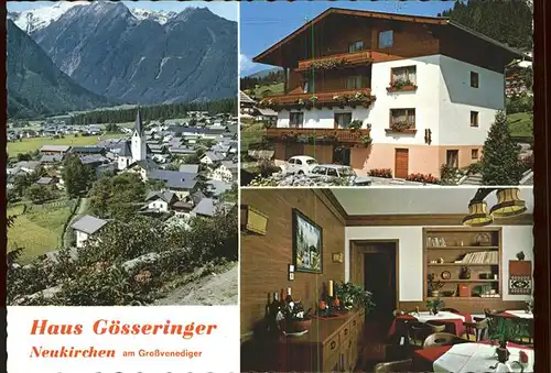 Neukirchen Grossvenediger Gaestehaus Pension Goesseringer Kirche Alpenblick Hohe Tauern Kat. Neukirchen am Grossvenediger