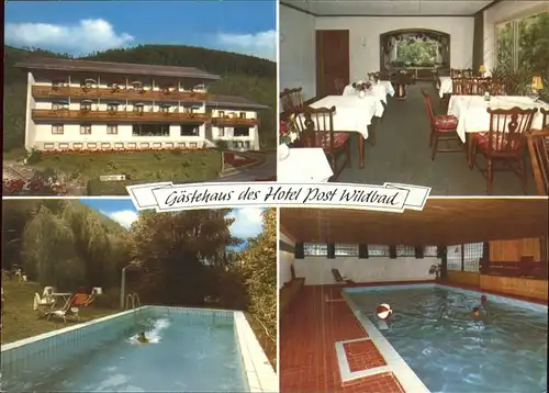 Wildbad Schwarzwald Gaestehaus des Hotel Post Hallenbad Swimming Pool Kat. Bad Wildbad